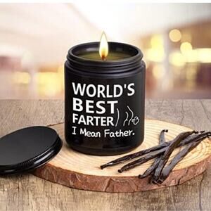 Dad WORLD'S BEST FARTER Father's Day Gift Novelty SOY Candle‎ NIB 8oz